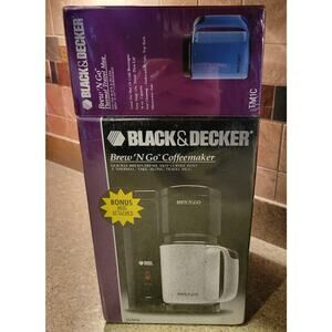Black & Decker Brew ‘N Go Blk Coffee Maker w/ 2 Thermal 16oz. Travel Mugs DCM 16